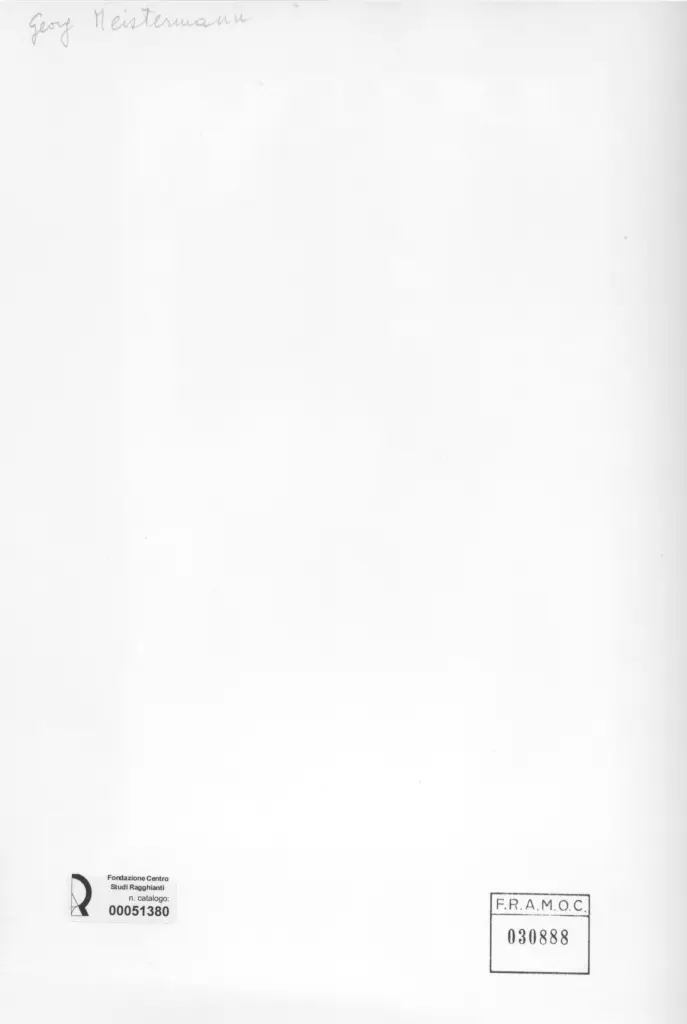 Anonimo , Meistermann, Georg - sec. XX - Composizione , retro