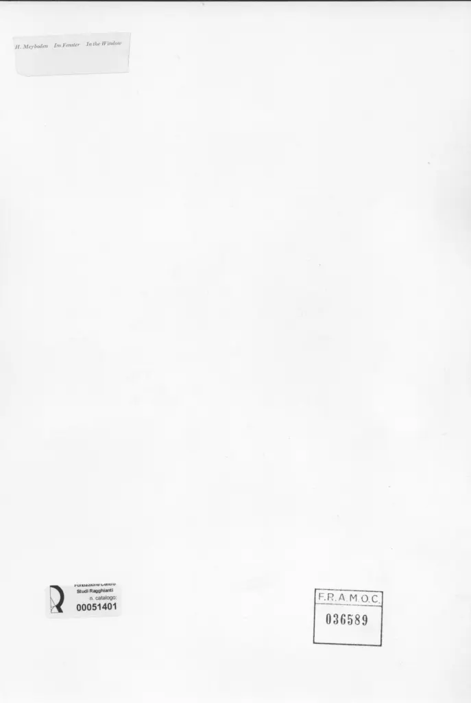 Anonimo , Meybond, Hans - sec. XX - In the Window , retro