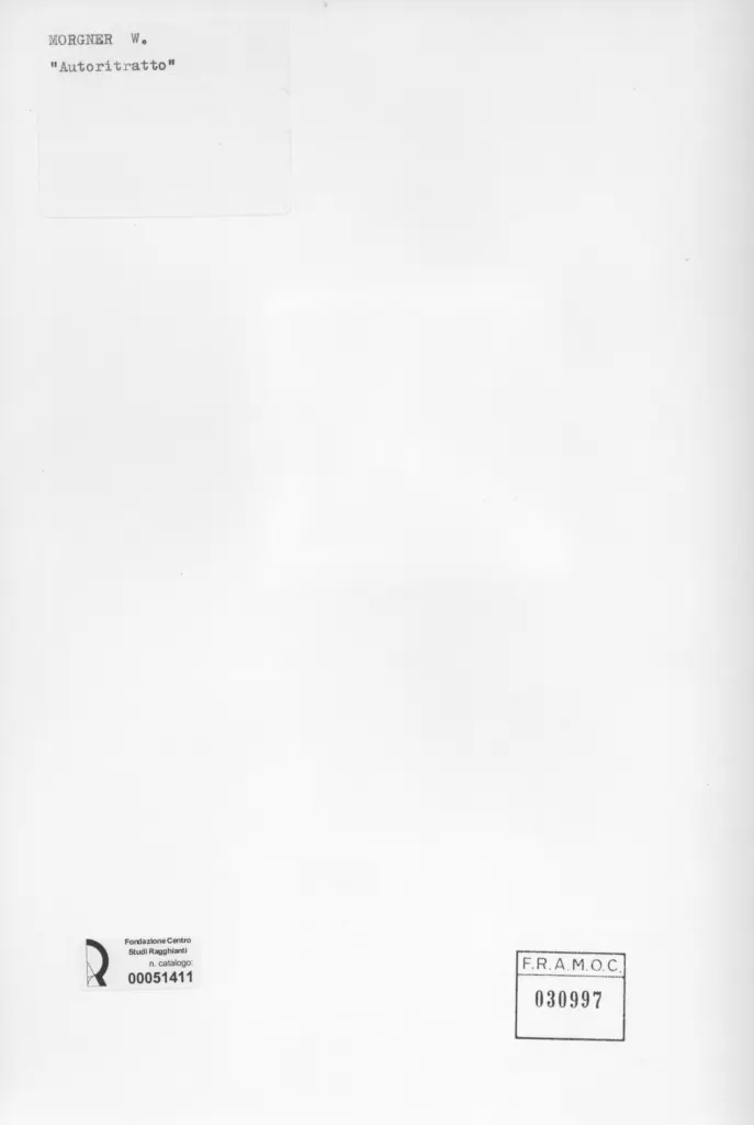 Anonimo , Morgner, Wilhelm - sec. XIX/ XX - Autoritratto , retro