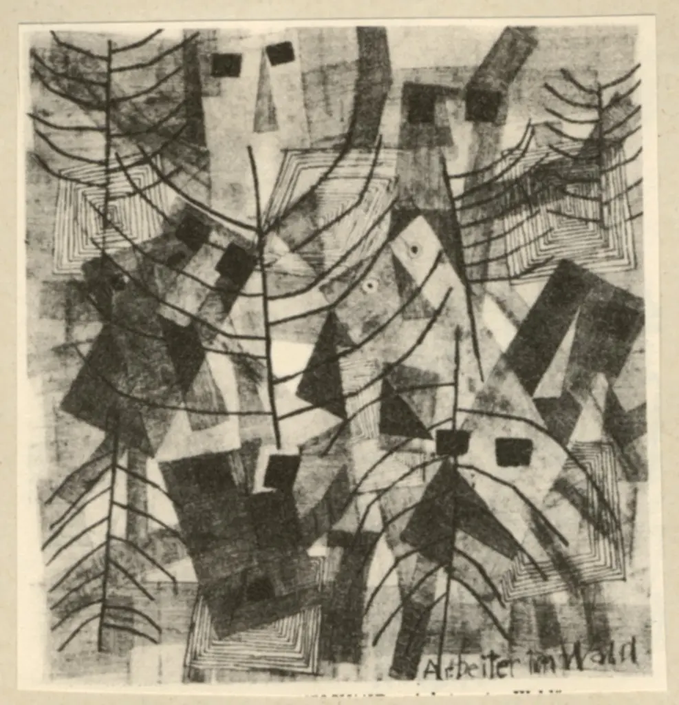 Müller - Hufschmied, Willi , Arbeiter im wald -