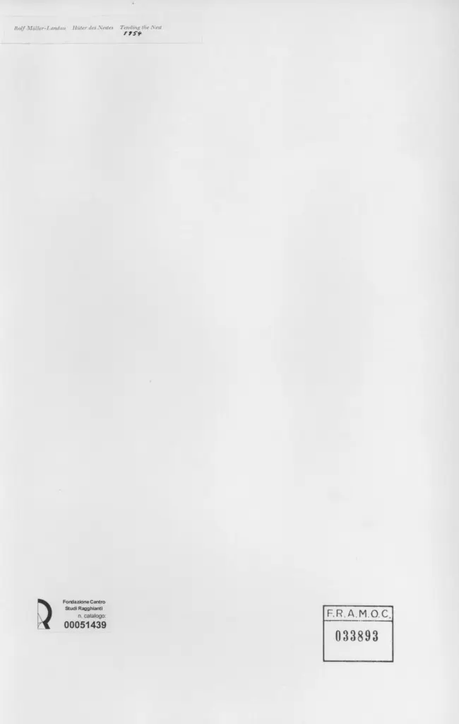 Anonimo , M&uuml;ller - Landau, Rolf - sec. XX - H&uuml;ter der Nestes , retro