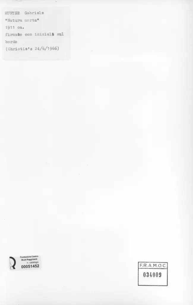 Anonimo , M&uuml;nter, Gabriele - sec. XX , retro