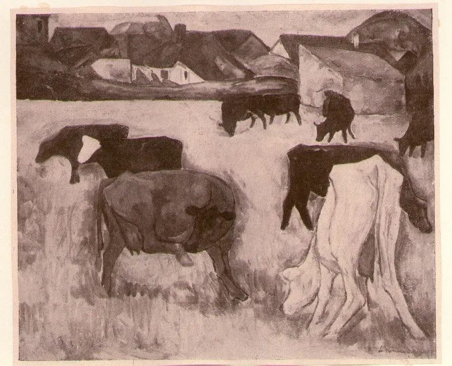 Nauen, Heinrich , Kuhweide