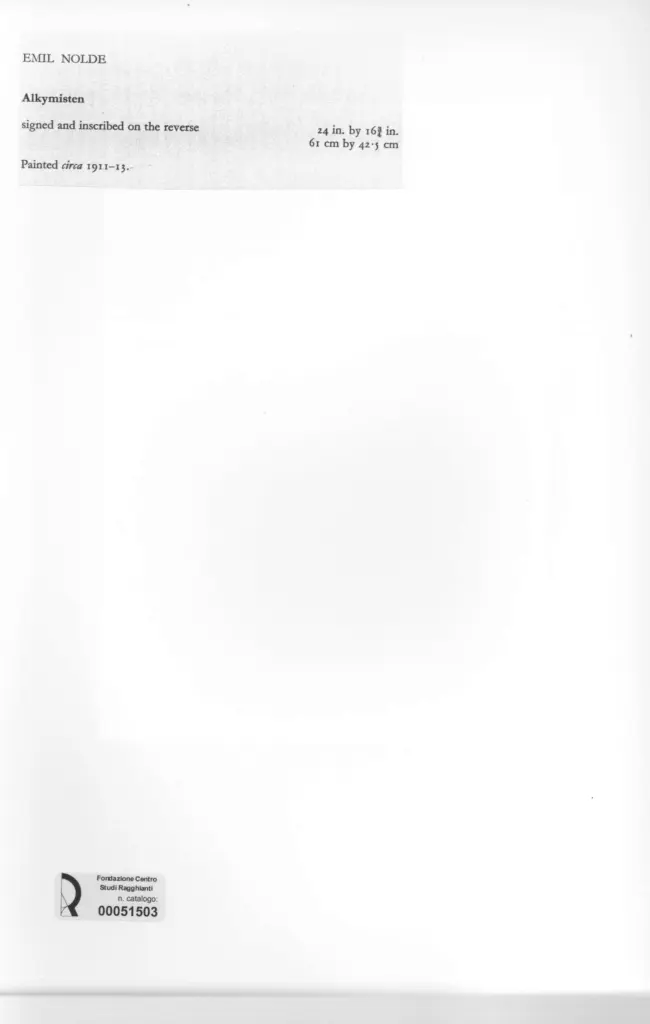 Anonimo , Nolde, Emil - sec. XX - Alkymisten , retro