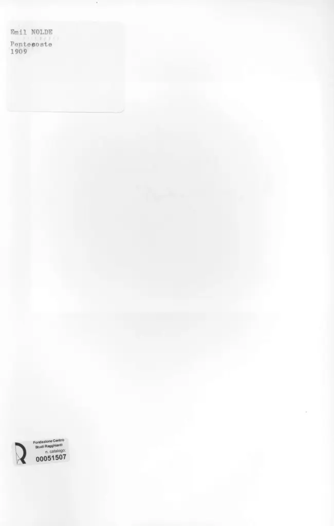 Anonimo , Nolde, Emil - sec. XX - Pentecoste , retro