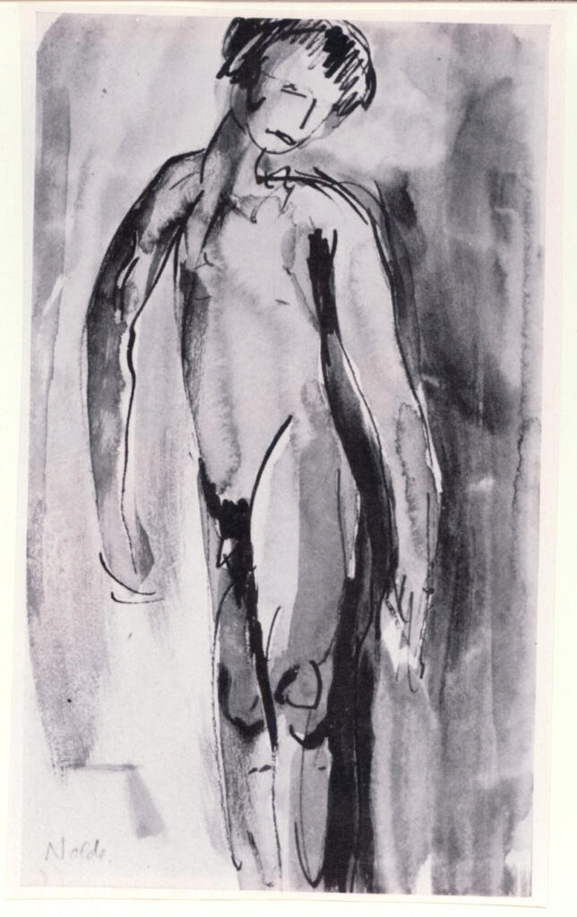Anonimo , Nolde, Emil - sec. XX - Nacht-Stehender Knabe , fronte