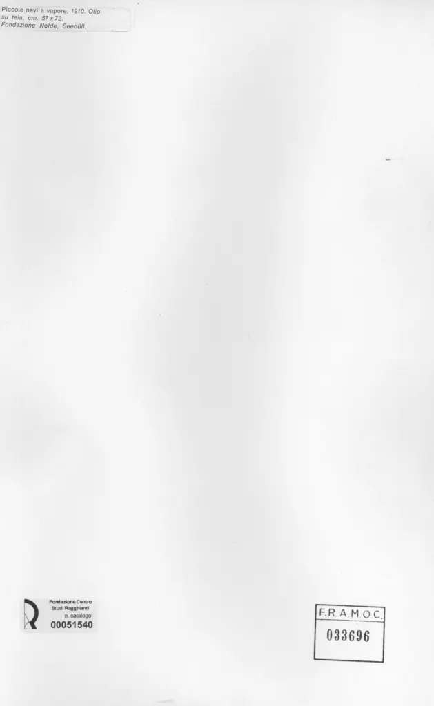 Anonimo , Nolde, Emil - sec. XX - Piccole navi a vapore , retro