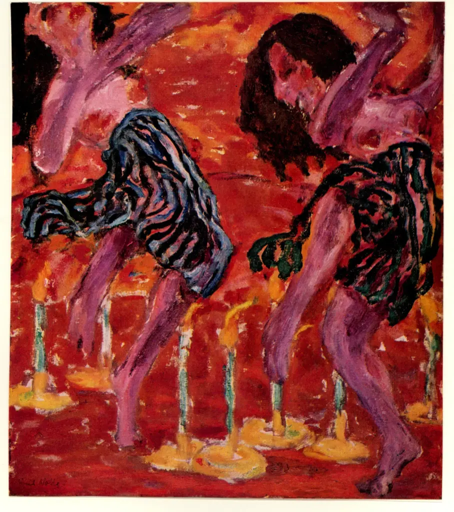 Anonimo , Nolde, Emil - sec. XX - Danzatrici a lume di candela , fronte