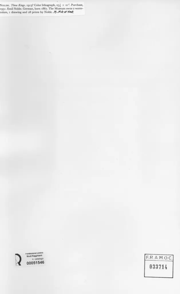 Anonimo , Nolde, Emil - sec. XX - Three Kings , retro