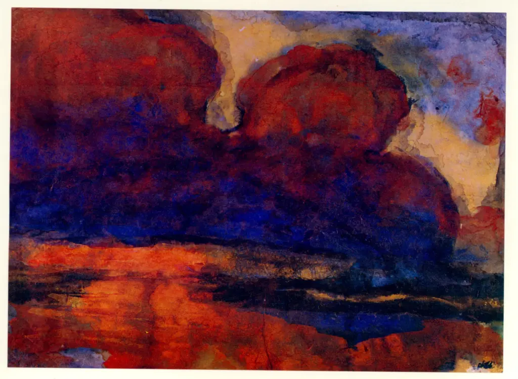 Anonimo , Nolde, Emil - sec. XX - Abendwolken , fronte