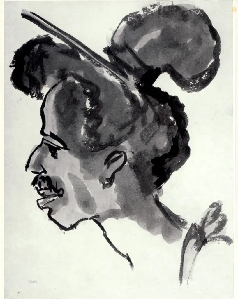 Nolde, Emil , Profilo di donna