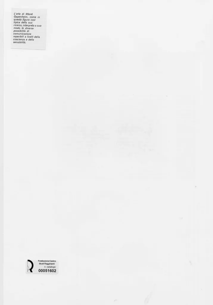 Anonimo , Oppenheim, Meret - sec. XX - Composizione astratta , retro