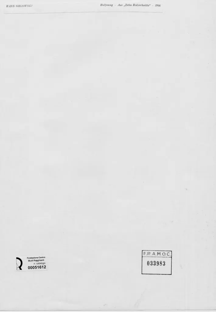 Anonimo , Orlowski, Hans - sec. XX - Speranza , retro