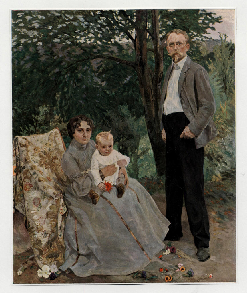 Pankok, Bernhard , - ritratto di famiglia in giardino