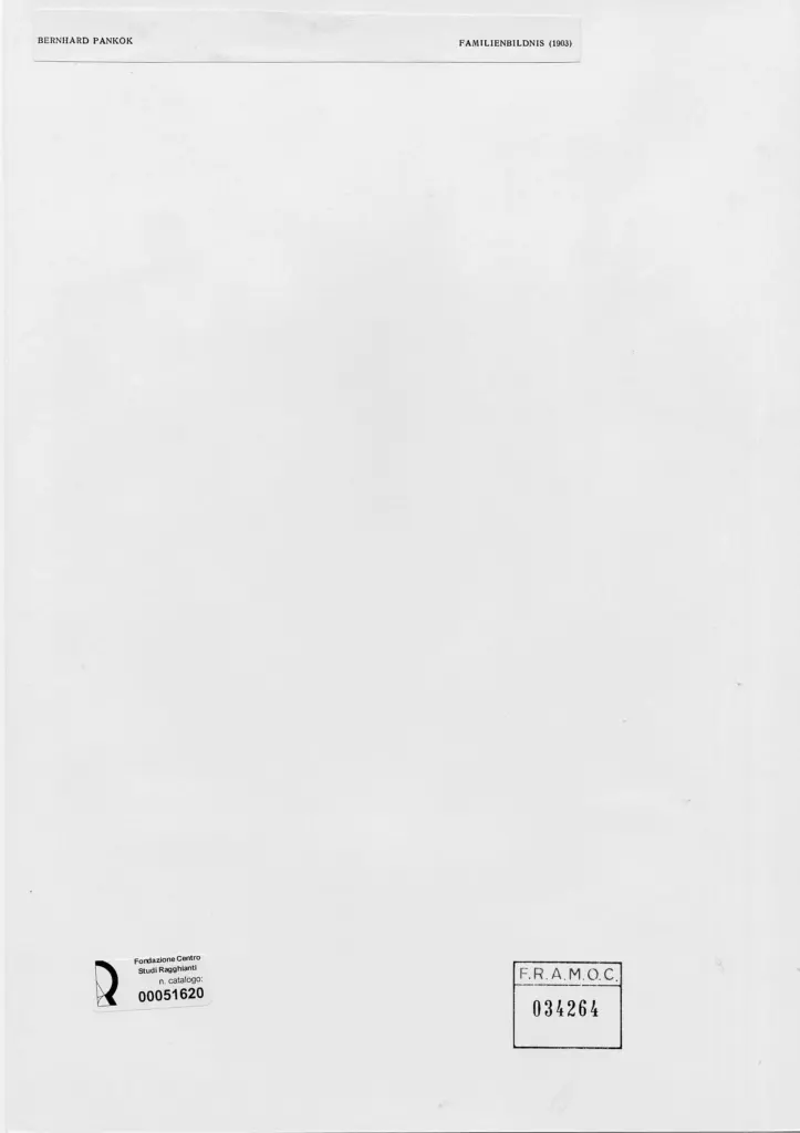 Anonimo , Pankok, Bernhard - sec. XX - Ritratto di famiglia in giardino , retro