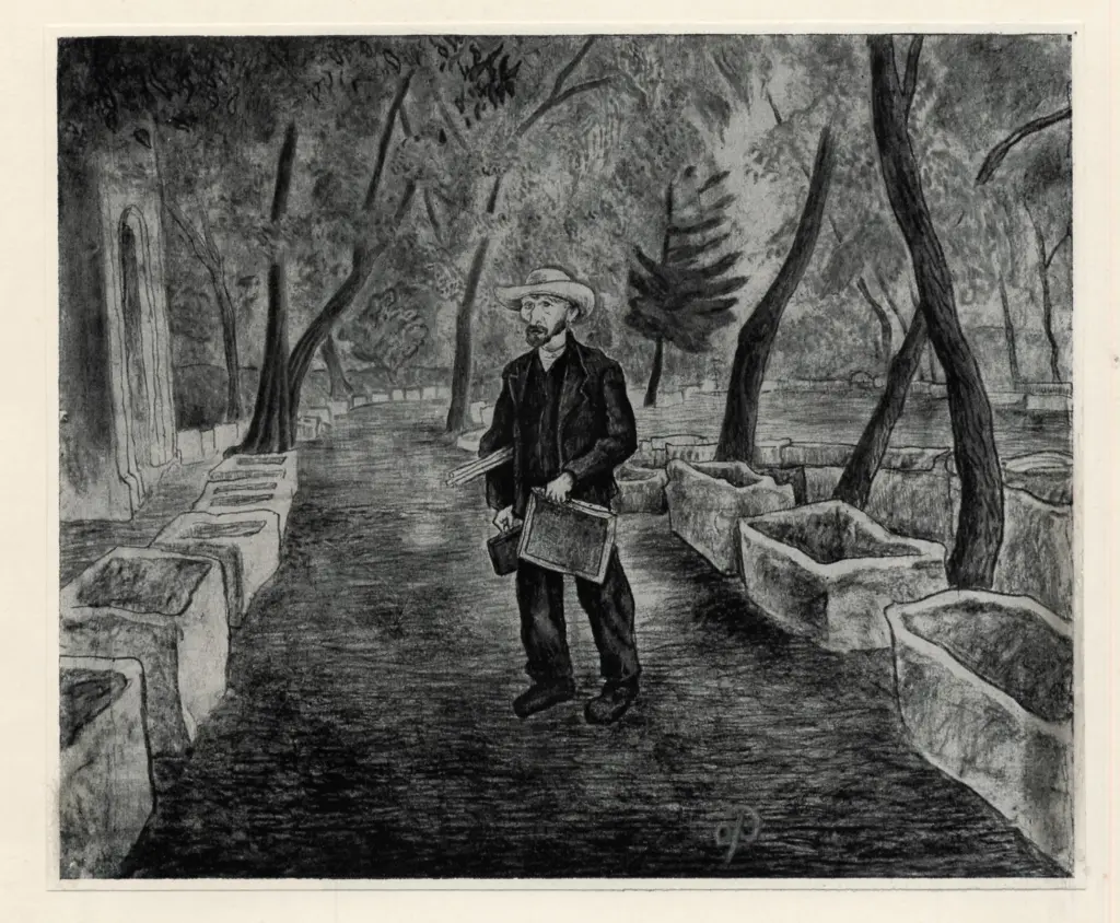 Anonimo , Pankok, Otto - sec. XX - Vincent van Gogh in giardino , fronte