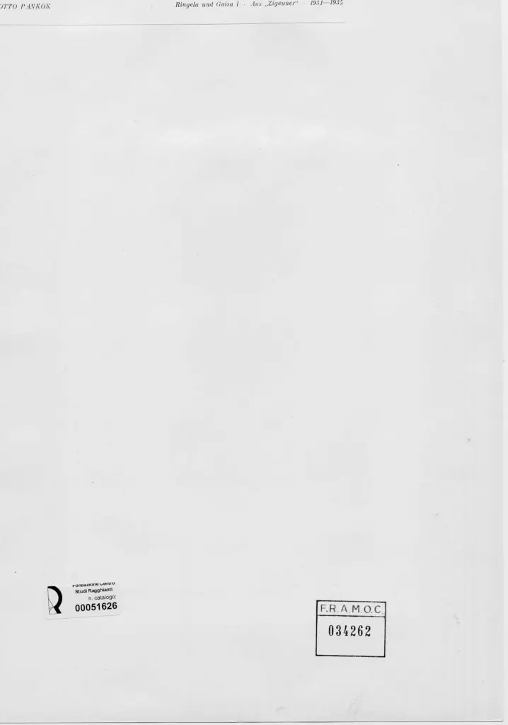 Anonimo , Pankok, Otto - sec. XX - Ritratto di Ringela e Gaisa I , retro