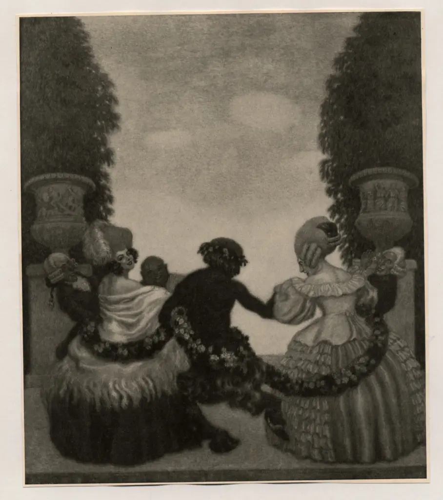 Anonimo , Pellar, Hans - sec. XX - Dipinto decorativo nella sala della musica della casa Waldthausen-Essen , fronte