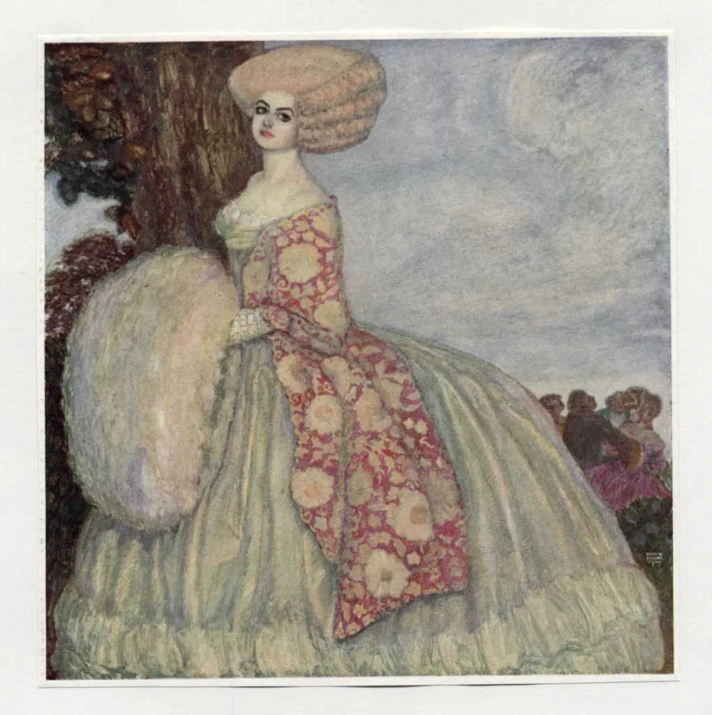 Anonimo , Pellar, Hans - sec. XX - Ritratto di nobildonna con scaldamano