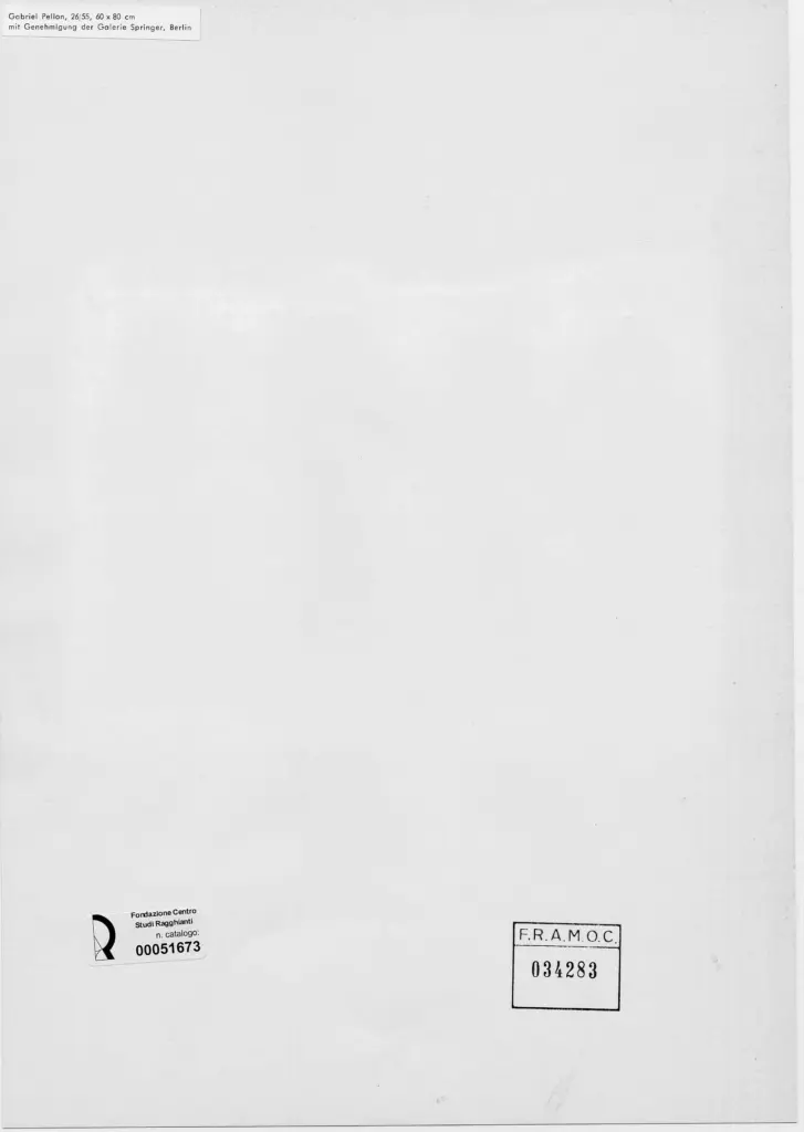 Anonimo , Pellon, Gabriel - sec. XX - Composizione astratta , retro