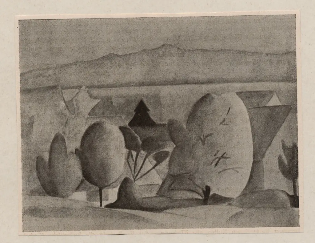 Pinner, Erna , - paesaggio con alberi