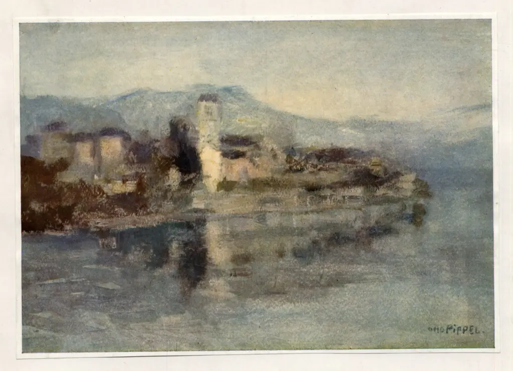 Pippel, Otto , - veduta di Brissago sul Lago Maggiore