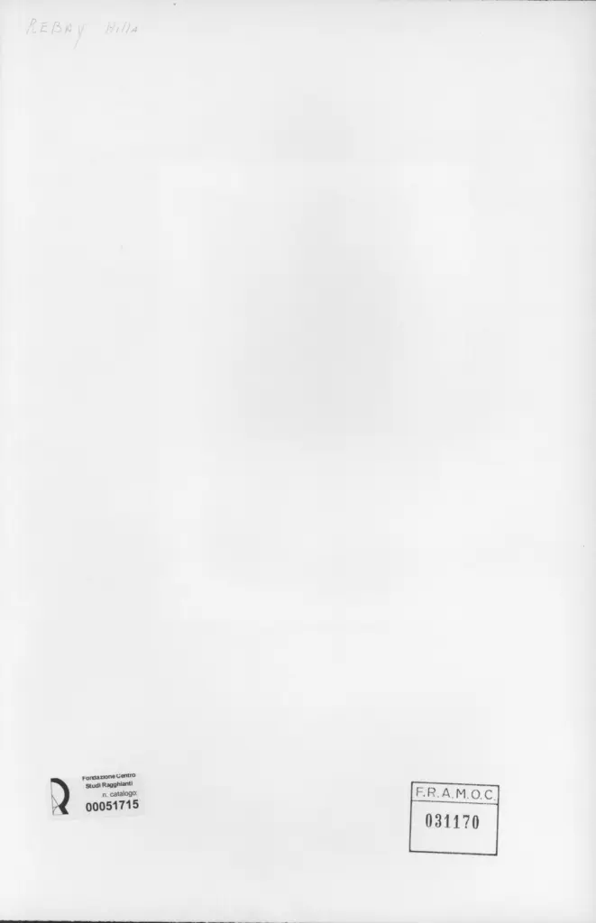 Anonimo , Von Rebay, Hilla - sec. XX - Composizione , retro