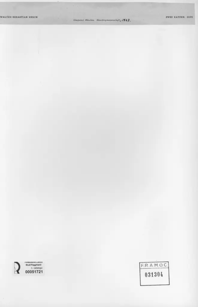 Anonimo , Resch, Walter Sebastian - sec. XX - Zwei Katzen , retro