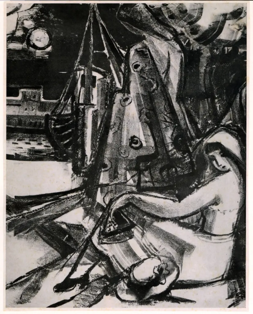 Rhein, Ernst , Badende in Hafen