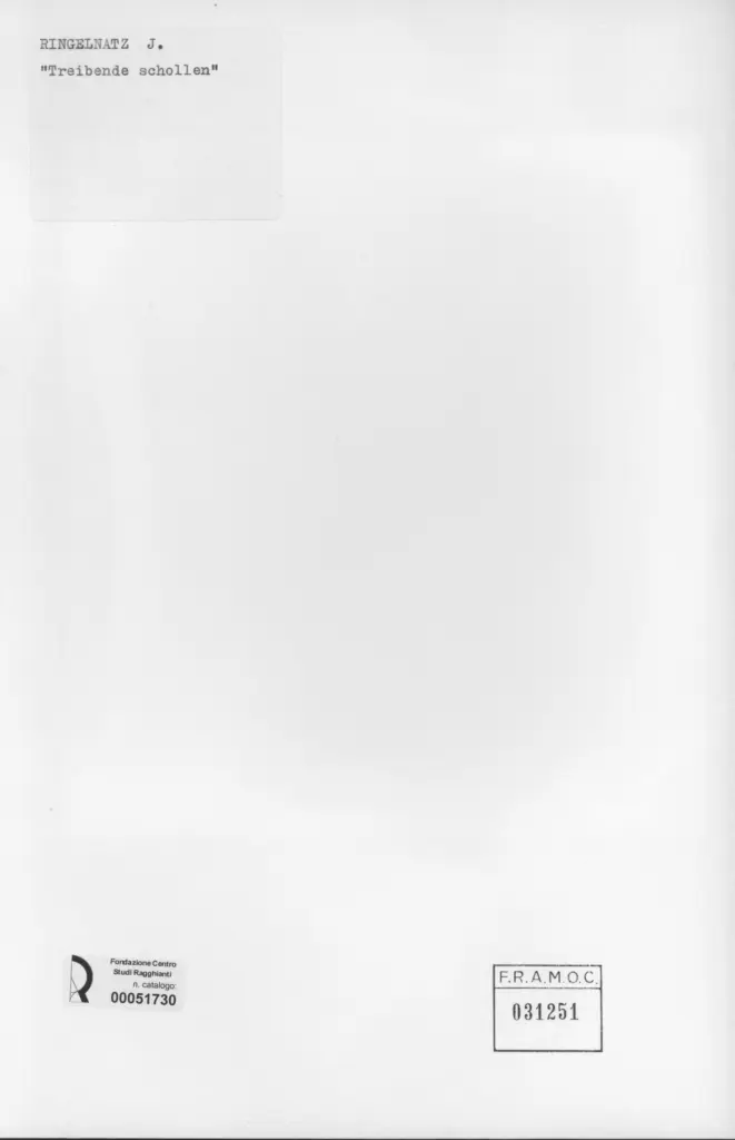 Anonimo , Ringelnatz, Joachim - sec. XIX/ XX - Treibende scholler , retro