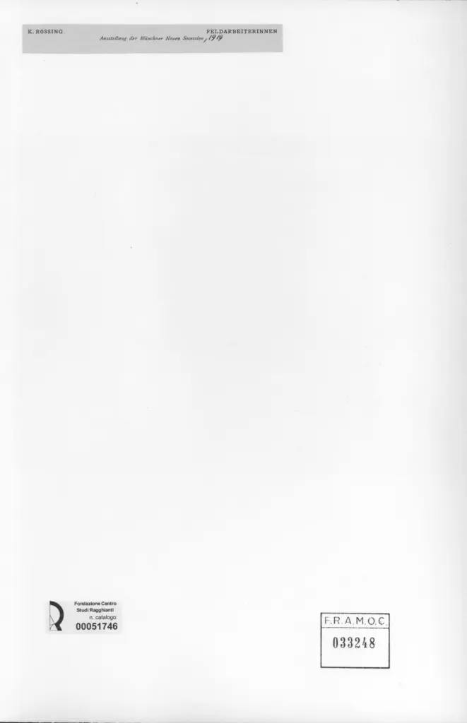 Anonimo , R&ouml;ssing, Karl - sec. XX - Feldarbeiterinner , retro