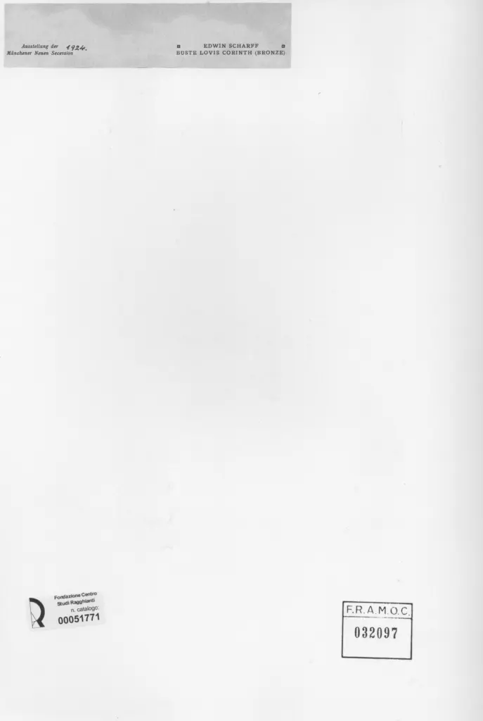 Anonimo , Scharft, Edwin - sec. XX - B&uuml;ste Lovis Corinth , retro