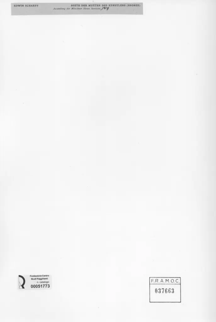 Anonimo , Scharft, Edwin - sec. XX - B&uuml;ste der Mutter des K&uuml;nstlers , retro