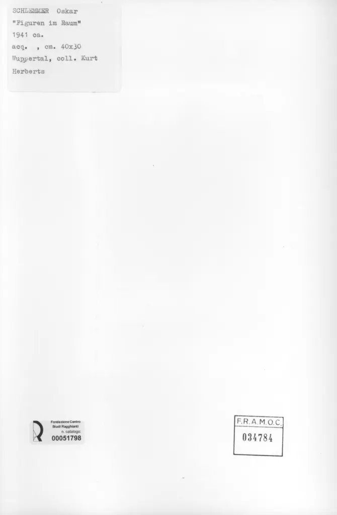 Anonimo , Schlemmer, Oskar - sec. XX - Figuren im Raum , retro