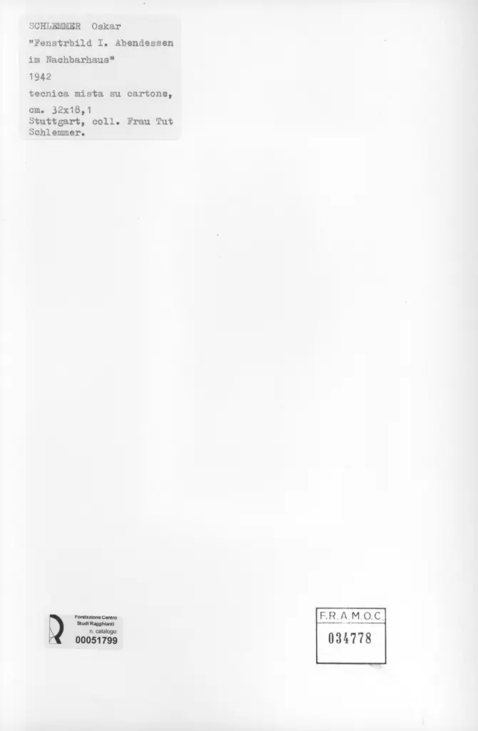 Anonimo , Schlemmer, Oskar , retro