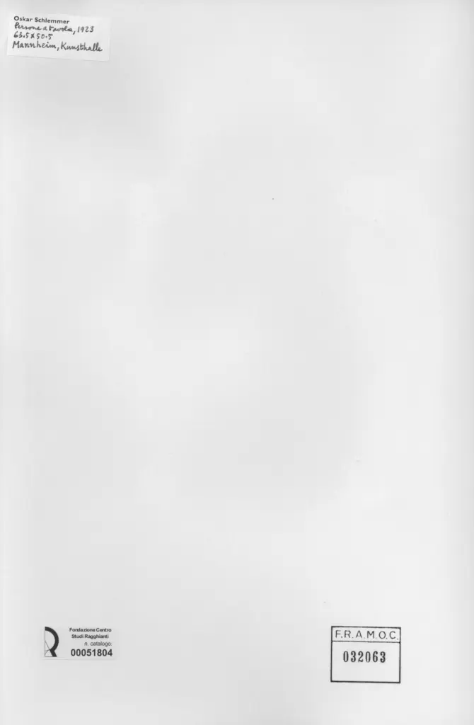 Anonimo , Schlemmer, Oskar - sec. XX - Persone a tavola , retro