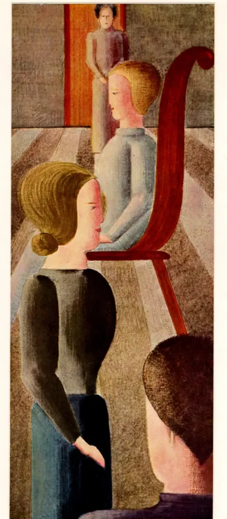 Anonimo , Schlemmer, Oskar - sec. XX - Gruppe mit Sitzender , fronte