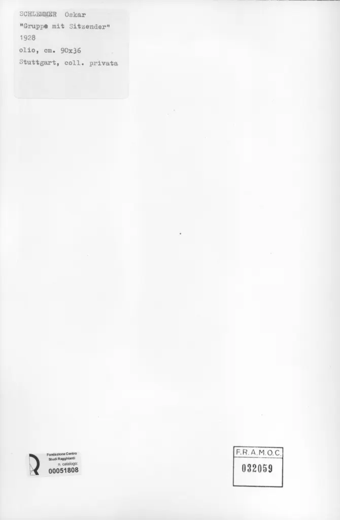 Anonimo , Schlemmer, Oskar - sec. XX - Gruppe mit Sitzender , retro