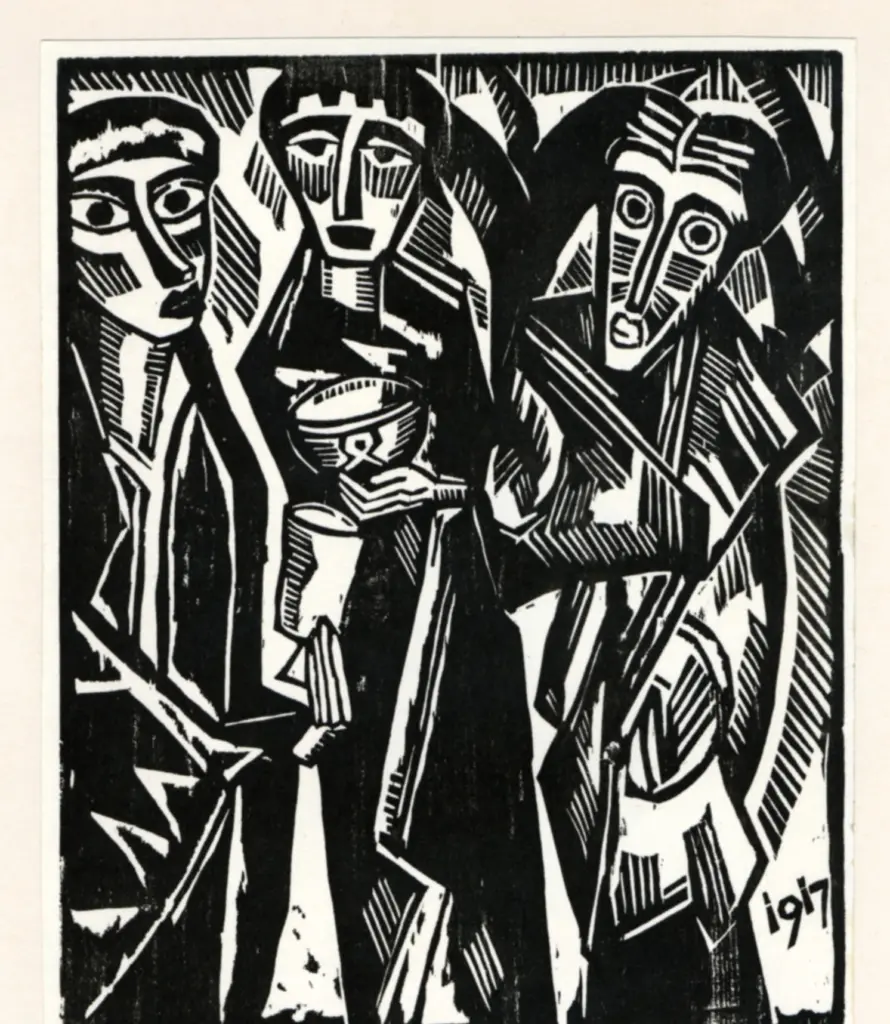 Anonimo , Schmidt - Rottluff, Karl - sec. XX - The three Kings , fronte
