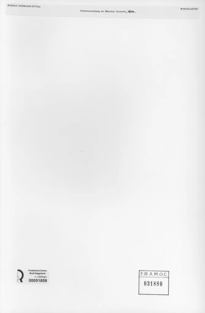Anonimo , Schramm -Zittau, Rudolf - sec. XX - Wirtsgarten , retro