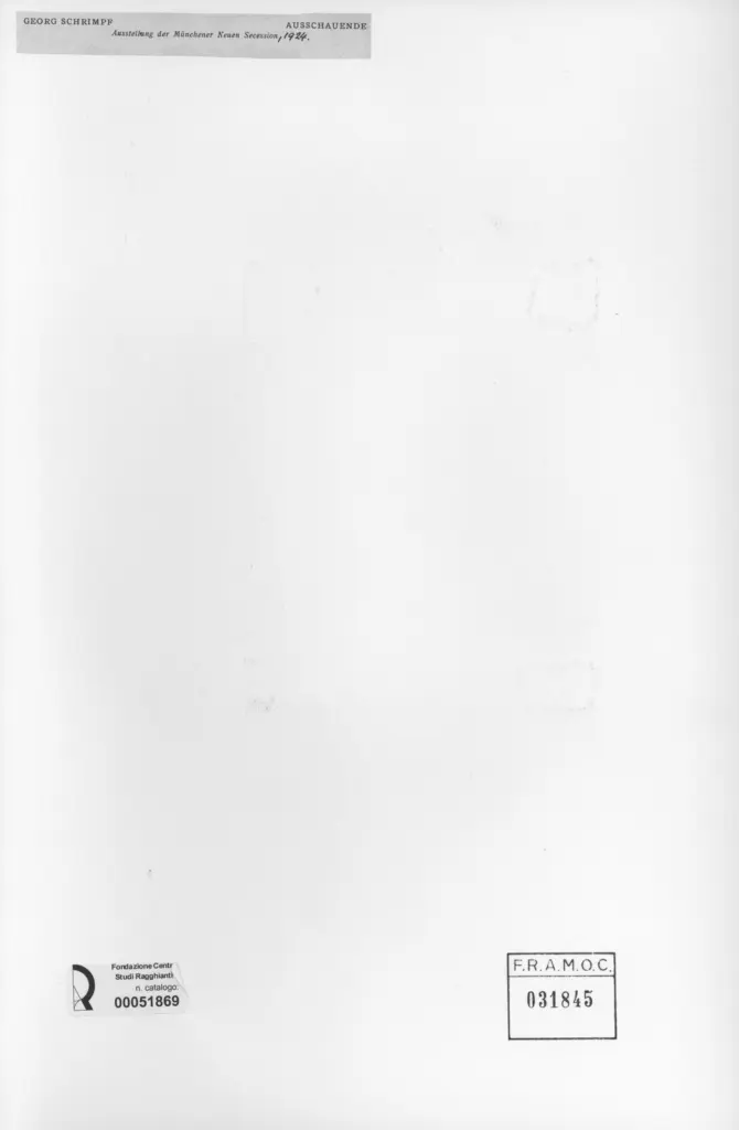 Anonimo , Schrimpf, Georg - sec. XX - Ausschauende , retro