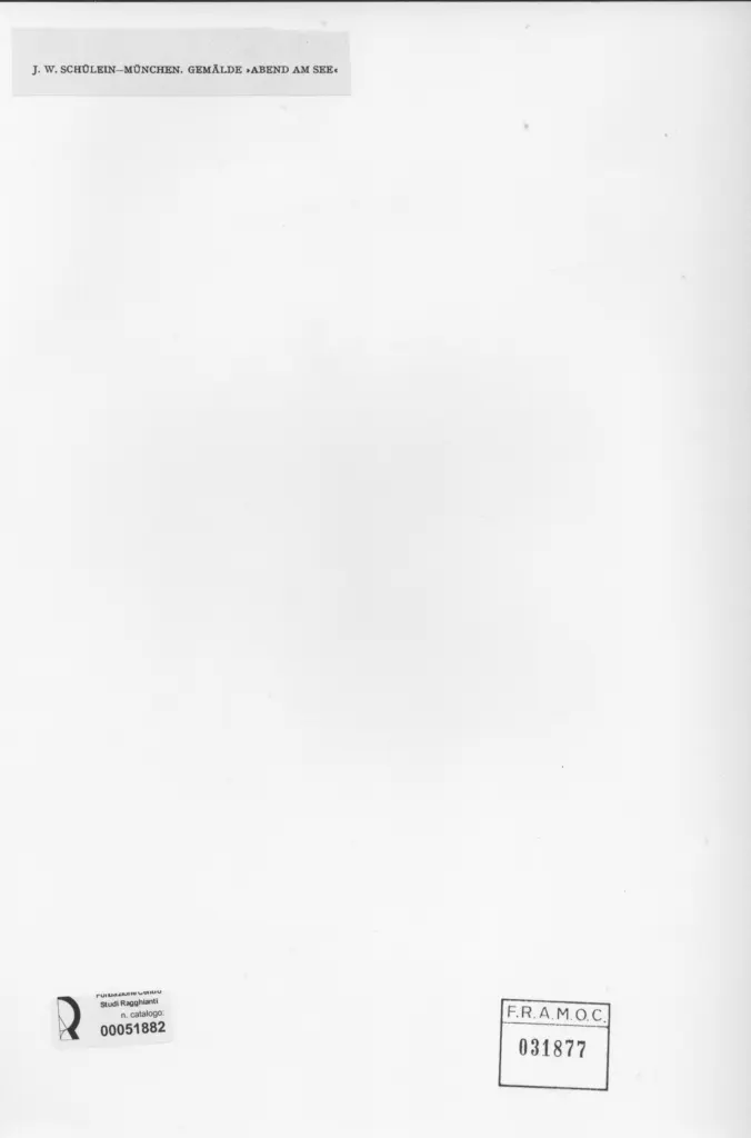 Anonimo , Sch&uuml;lein, Julius Wolfgang - sec. XIX/ XX - Abend am see , retro