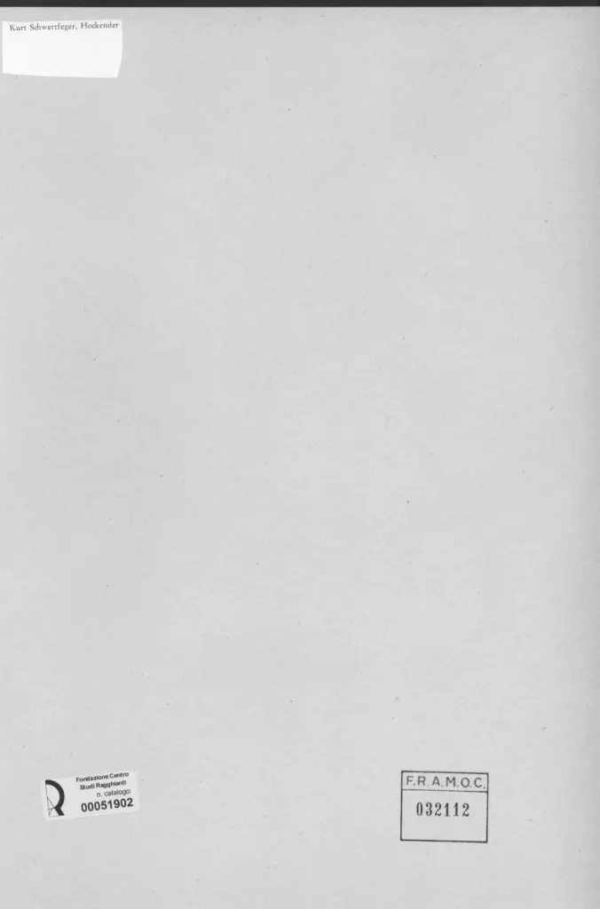 Anonimo , Schwertfeger, Kurt - sec. XX - Hockender , retro