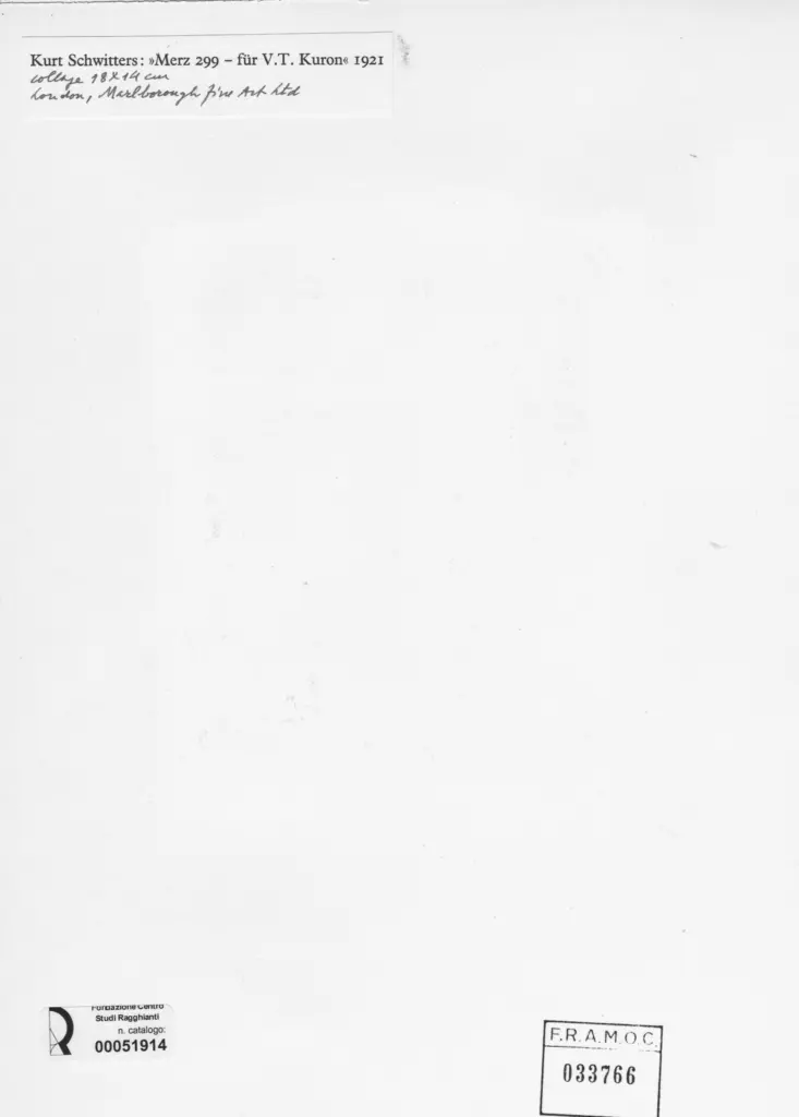 Anonimo , Schwitters, Kurt - sec. XX , retro