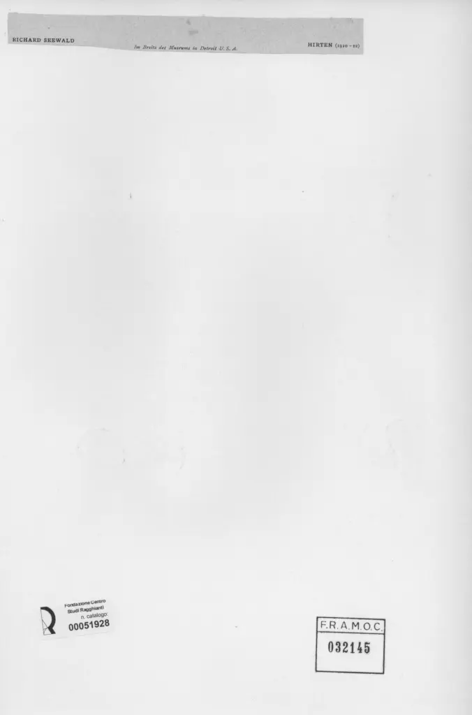 Anonimo , Seewald, Richard - sec. XX , retro