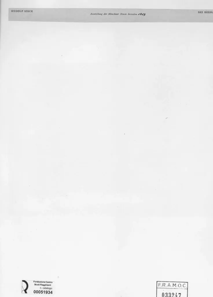 Anonimo , Sieck, Rudolf - sec. XX - Vicino a Bernau , retro