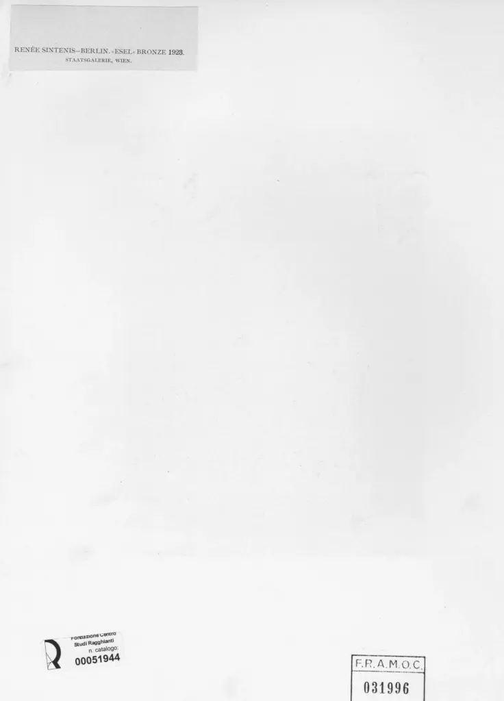 Anonimo , Sintenis, Ren&eacute;e - sec. XX - Asino , retro