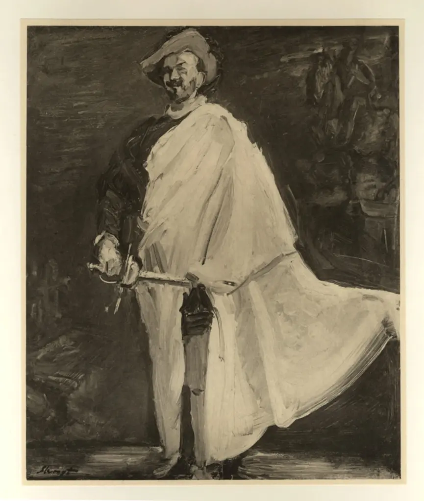 Slevogt, Max , Il cantante D'Andrade da Don Giovanni nella scena del cimitero