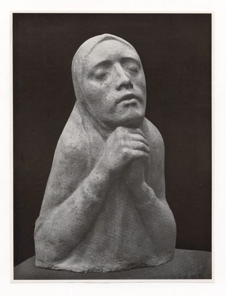 Anonimo , Sopher, Bernhard - sec. XIX/ XX - Donna che prega , fronte