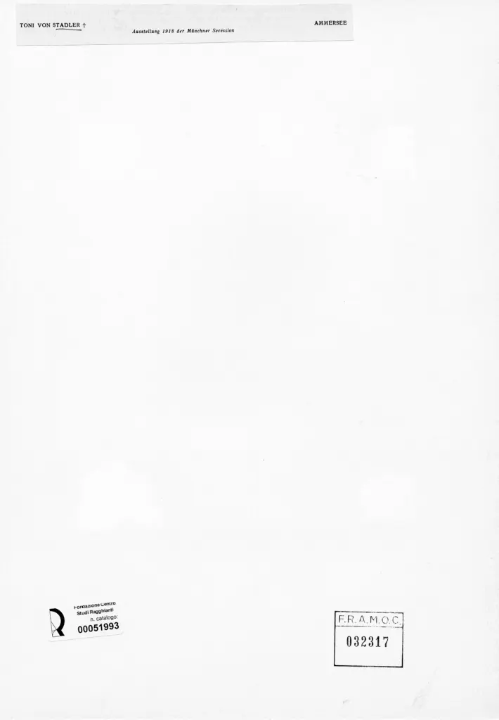 Anonimo , von Stadler, Toni - sec. XX - Il lago di Ammer , retro